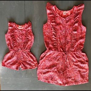 Mommy size XS romper and Kid size 18-24M.